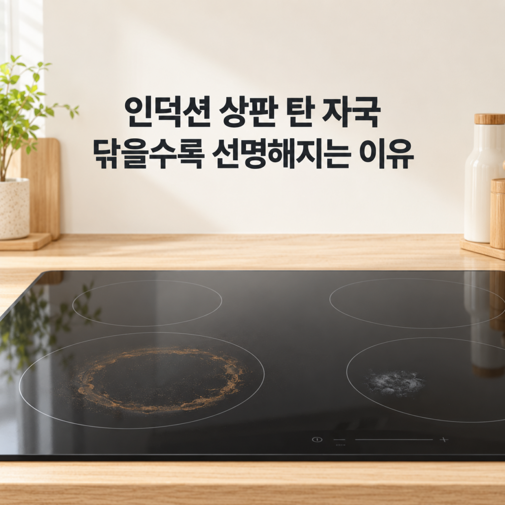 인덕션 탄 자국, 닦을수록 선명