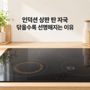 인덕션 탄 자국, 닦을수록 선명