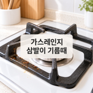 가스레인지 삼발이 기름때 청소